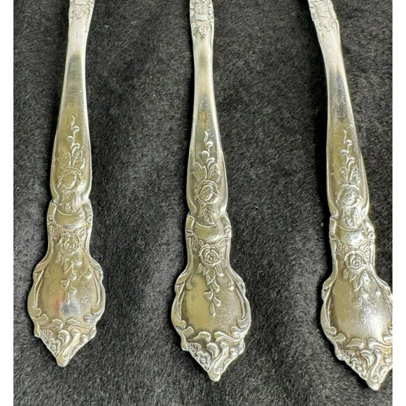 Vintage National Stainless Rose and Leaf Japan Flatware Set 2 Knives 4 Teaspoons - Picture 6 of 12